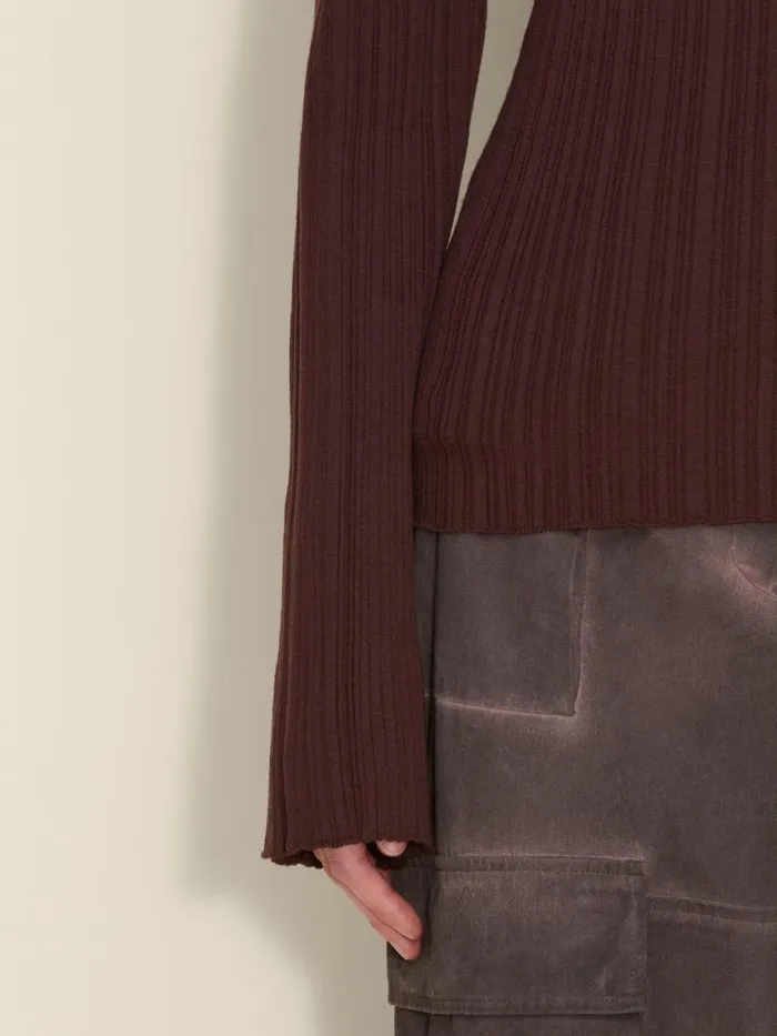 Knitwear Women Holzweiler Tulip Knit Top Dk Brown