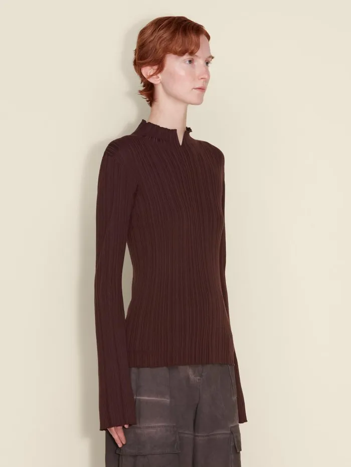 Knitwear Women Holzweiler Tulip Knit Top Dk Brown