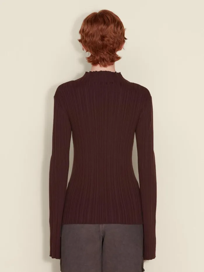 Knitwear Women Holzweiler Tulip Knit Top Dk Brown
