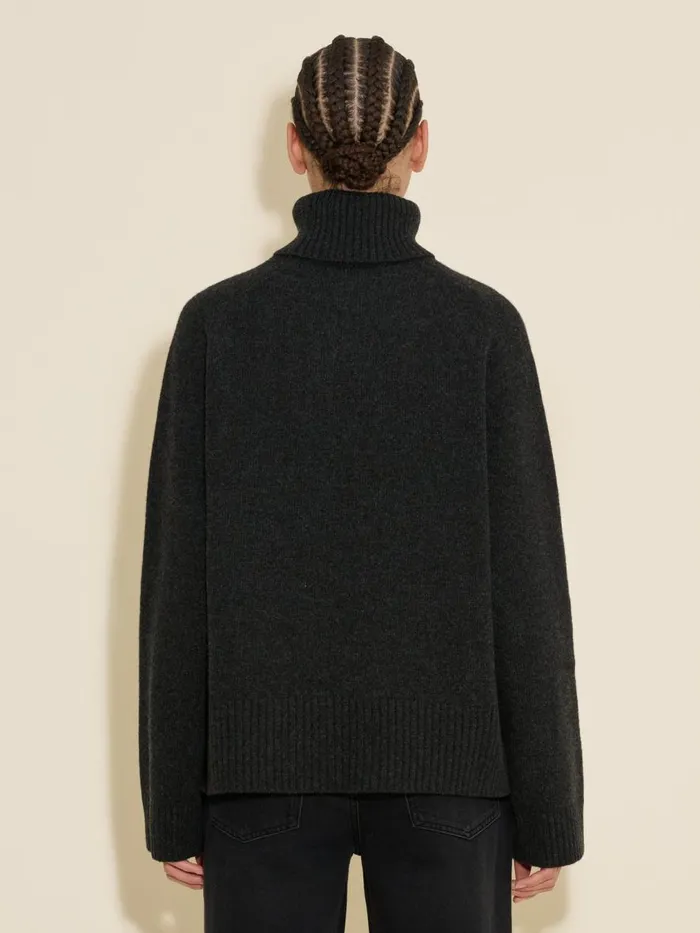 Knitwear Women Holzweiler W Lambswool Knit Turtle Dk Grey