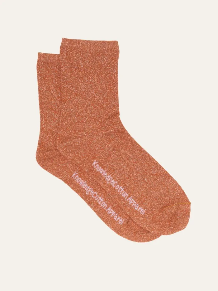 KnowledgeCotton Apparel Accessories Single Pack Glitter Socks Autumn Leaf 8211 Women KnowledgeCotton Apparel Accessories Single Pack Glitter Socks Autumn Leaf 8211 Women