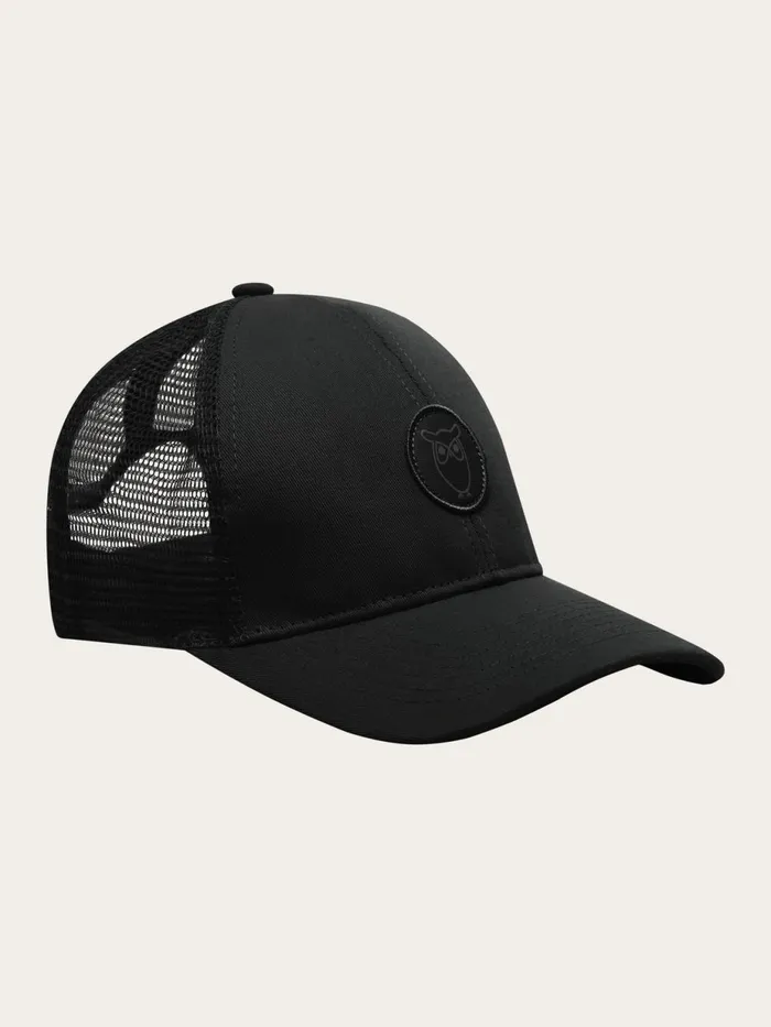KnowledgeCotton Apparel Accessories Twill Trucker Cap Black Jet 8211 Women