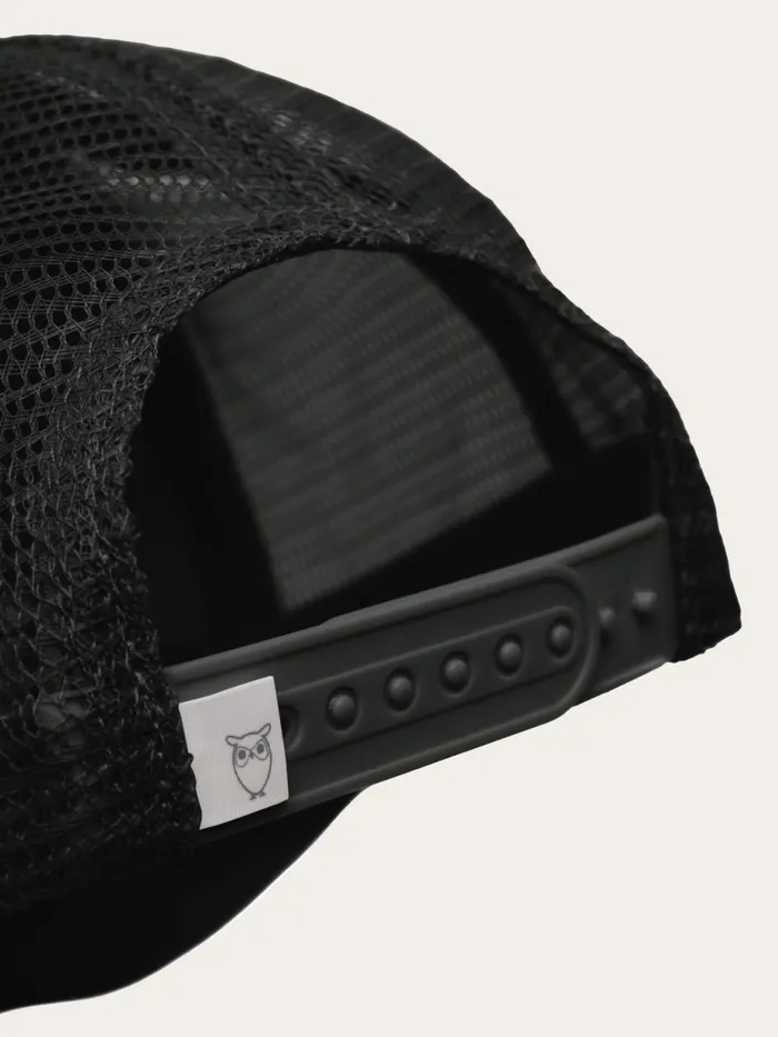 KnowledgeCotton Apparel Accessories Twill Trucker Cap Black Jet 8211 Women KnowledgeCotton Apparel Accessories Twill Trucker Cap Black Jet 8211 Women