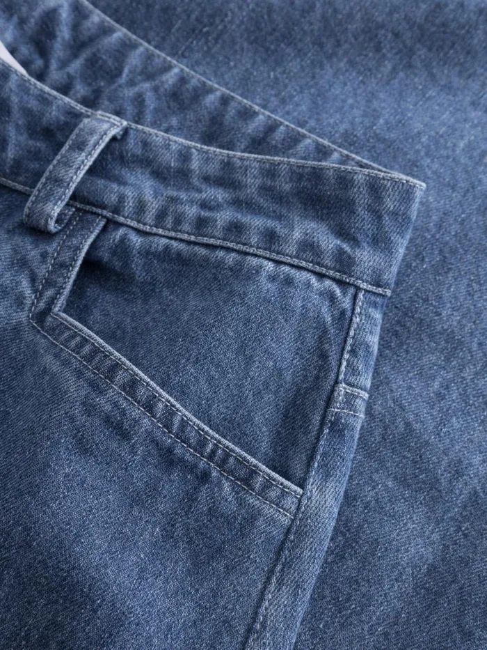 KnowledgeCotton Apparel Dresses And Skirts Denim Midi Length Skirt Vintage Indigo 8211 Women KnowledgeCotton Apparel Dresses And Skirts Denim Midi Length Skirt Vintage Indigo 8211 Women