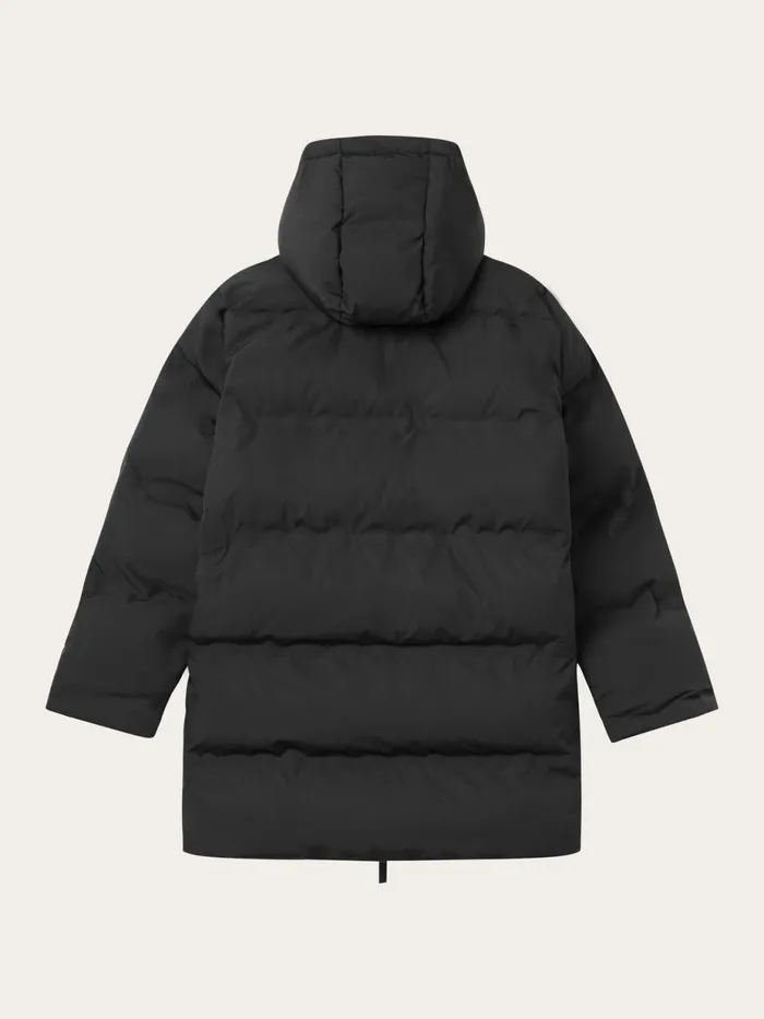 KnowledgeCotton Apparel Fleeces And Jackets Long Puffer Jacket Black Jet 8211 Women KnowledgeCotton Apparel Fleeces And Jackets Long Puffer Jacket Black Jet 8211 Women