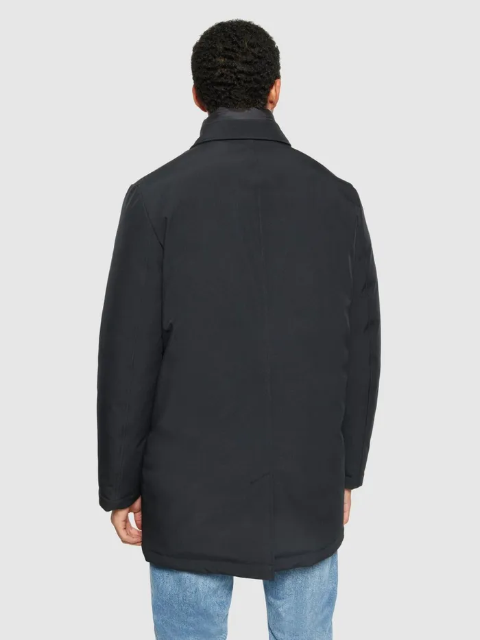 KnowledgeCotton Apparel Jackets And Vests Climate Shell Carcoat Jacket GRS Black Jet 8211 Men KnowledgeCotton Apparel Jackets And Vests Climate Shell Carcoat Jacket GRS Black Jet 8211 Men