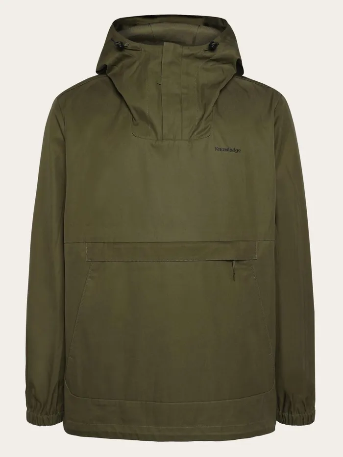 KnowledgeCotton Apparel Jackets And Vests Organic Cotton Canvas Anorak Jacket GOTSVegan Burned Olive 8211 Men KnowledgeCotton Apparel Jackets And Vests Organic Cotton Canvas Anorak Jacket GOTSVegan Burned Olive 8211 Men