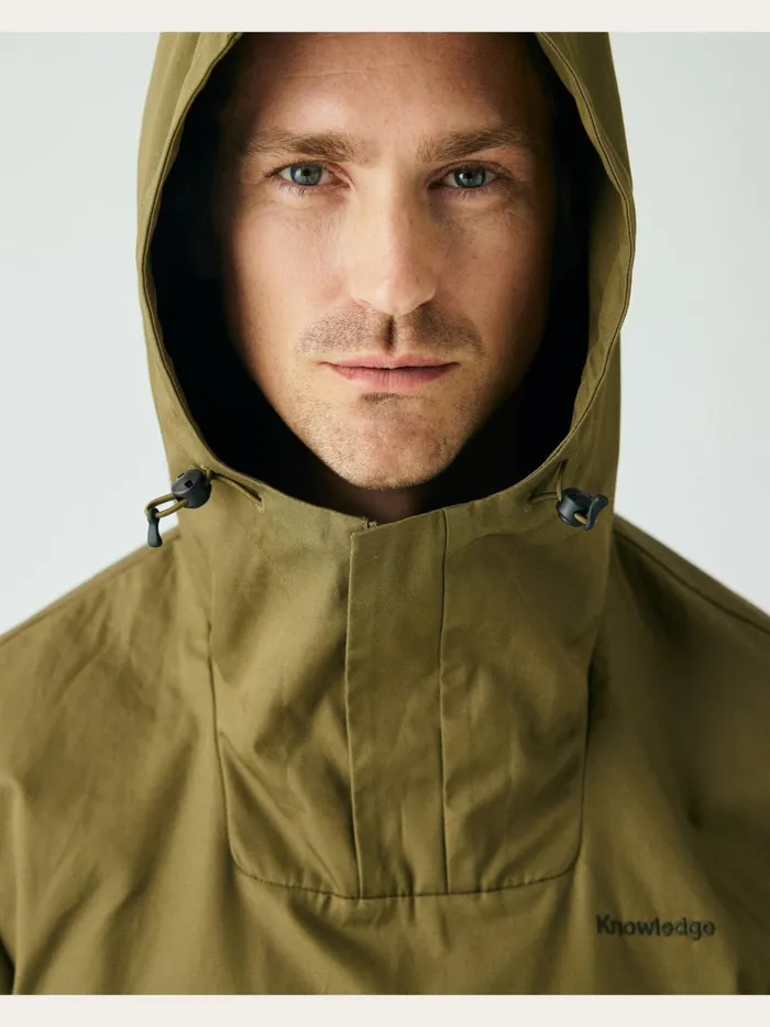 KnowledgeCotton Apparel Jackets And Vests Organic Cotton Canvas Anorak Jacket GOTSVegan Burned Olive 8211 Men KnowledgeCotton Apparel Jackets And Vests Organic Cotton Canvas Anorak Jacket GOTSVegan Burned Olive 8211 Men