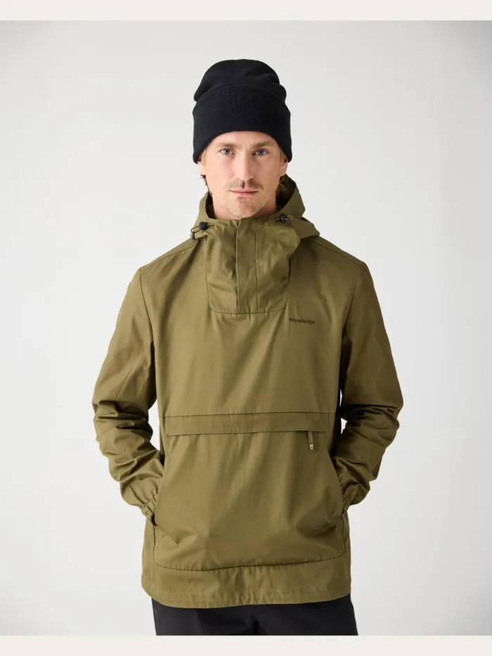 KnowledgeCotton Apparel Jackets And Vests Organic Cotton Canvas Anorak Jacket GOTSVegan Burned Olive 8211 Men KnowledgeCotton Apparel Jackets And Vests Organic Cotton Canvas Anorak Jacket GOTSVegan Burned Olive 8211 Men