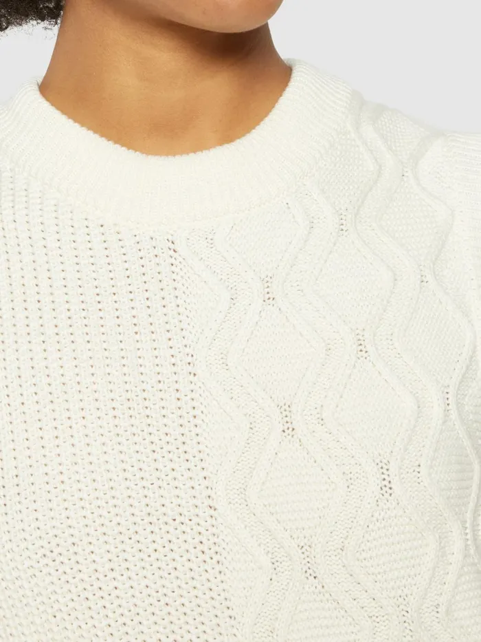 KnowledgeCotton Apparel Knits Cotton Cable Crew Neck Vest Regenerative Organic Certified 8211 Women KnowledgeCotton Apparel Knits Cotton Cable Crew Neck Vest Regenerative Organic Certified 8211 Women