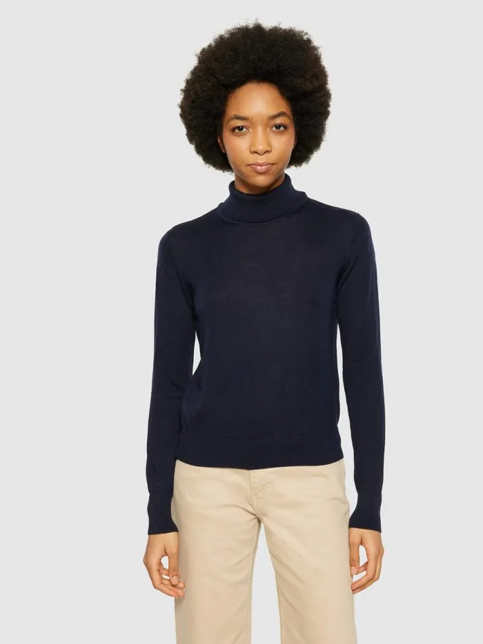 KnowledgeCotton Apparel Knits Fine Merino Roll Neck Rws 8211 Women KnowledgeCotton Apparel Knits Fine Merino Roll Neck Rws 8211 Women