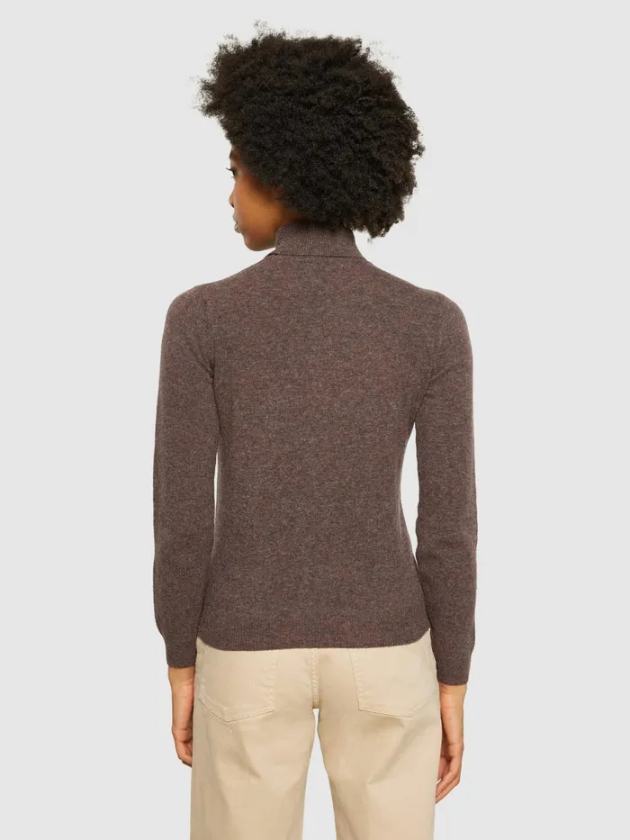 KnowledgeCotton Apparel Knits Lambswool Roll Neck Demitasse brown 8211 Women KnowledgeCotton Apparel Knits Lambswool Roll Neck Demitasse brown 8211 Women