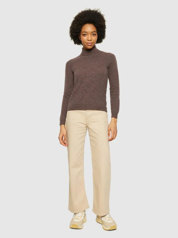 KnowledgeCotton Apparel Knits Lambswool Roll Neck Demitasse brown 8211 Women KnowledgeCotton Apparel Knits Lambswool Roll Neck Demitasse brown 8211 Women