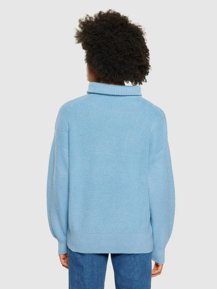 KnowledgeCotton Apparel Knits Merino Half Zip High Neck Glacier Lake 8211 Women KnowledgeCotton Apparel Knits Merino Half Zip High Neck Glacier Lake 8211 Women