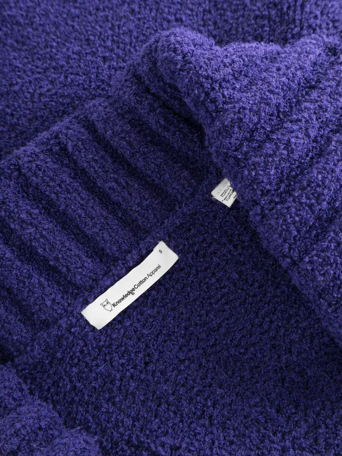 KnowledgeCotton Apparel Knits Mouline Big Collar Cardigan Deep Purple 8211 Women KnowledgeCotton Apparel Knits Mouline Big Collar Cardigan Deep Purple 8211 Women