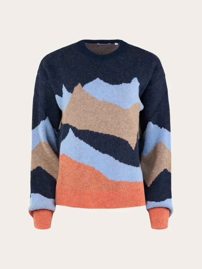 KnowledgeCotton Apparel Knits Mountain Crew Neck Knit Item Colour 8211 Women
