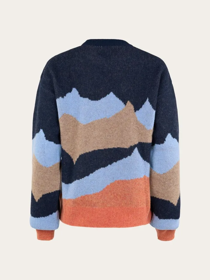KnowledgeCotton Apparel Knits Mountain Crew Neck Knit Item Colour 8211 Women KnowledgeCotton Apparel Knits Mountain Crew Neck Knit Item Colour 8211 Women