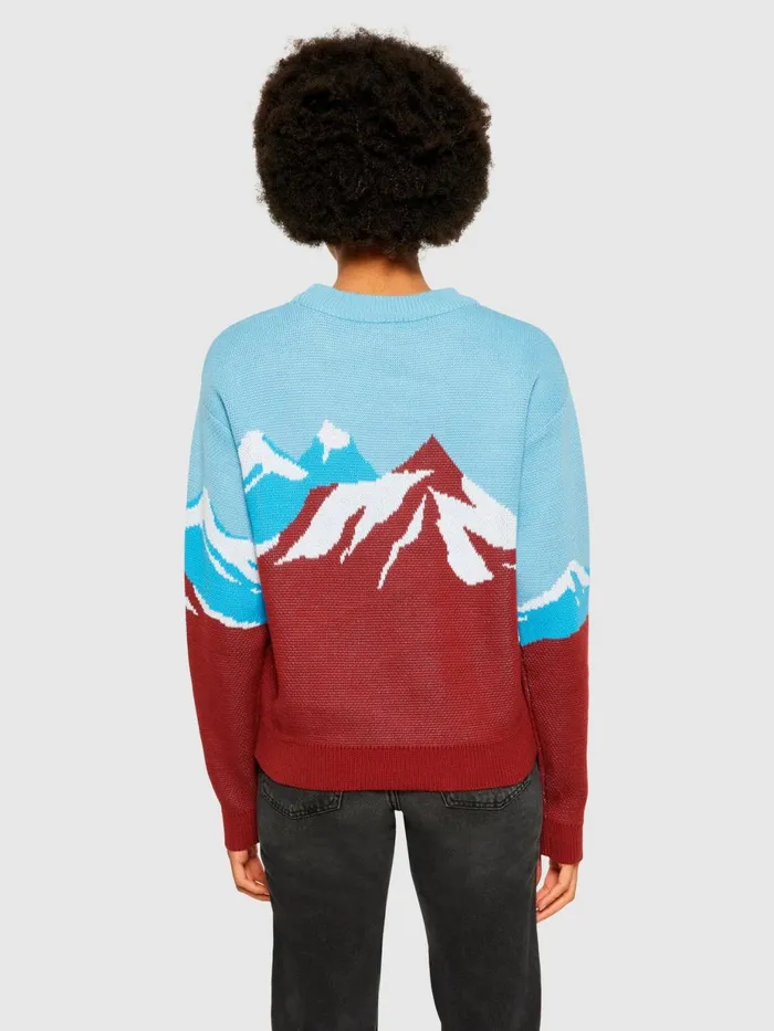 KnowledgeCotton Apparel Knits Mountain Jacquard Cotton Crew Neck Regenerative Organic Certified 8211 Women KnowledgeCotton Apparel Knits Mountain Jacquard Cotton Crew Neck Regenerative Organic Certified 8211 Women