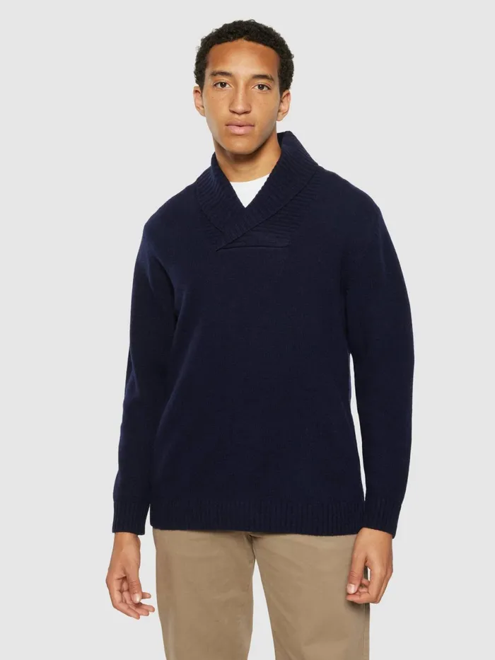 KnowledgeCotton Apparel Knits Shawl Neck Wool Knit Rws 8211 Men KnowledgeCotton Apparel Knits Shawl Neck Wool Knit Rws 8211 Men