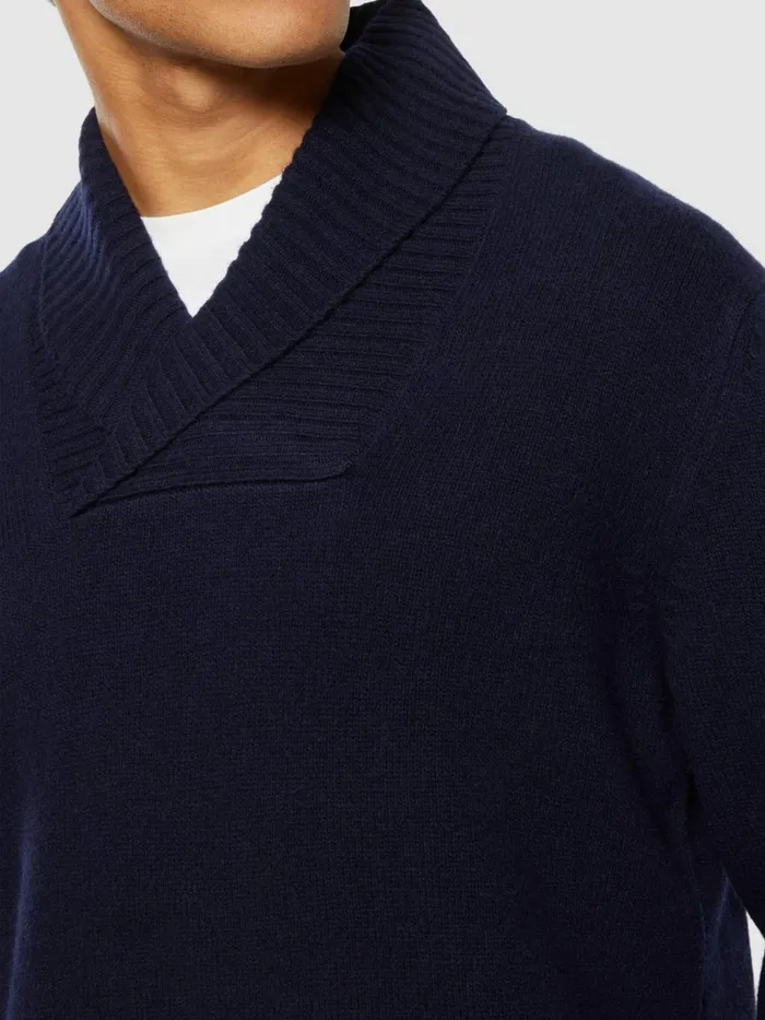 KnowledgeCotton Apparel Knits Shawl Neck Wool Knit Rws 8211 Men KnowledgeCotton Apparel Knits Shawl Neck Wool Knit Rws 8211 Men
