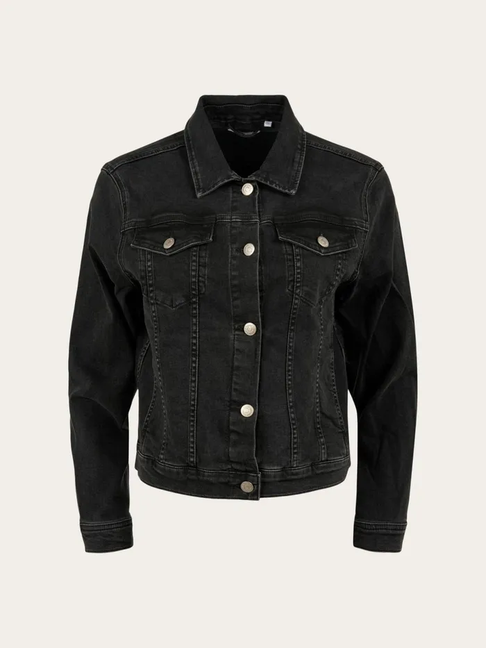 KnowledgeCotton Apparel Overshirts HANA Rinse Black Denim Jacket Rinse Black 8211 Women KnowledgeCotton Apparel Overshirts HANA Rinse Black Denim Jacket Rinse Black 8211 Women