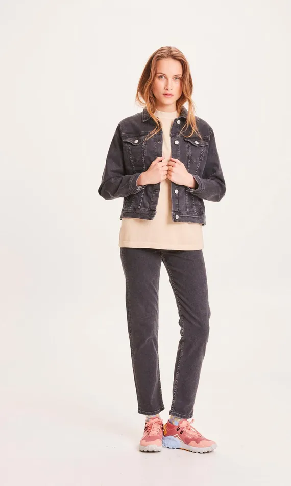 KnowledgeCotton Apparel Overshirts HANA Rinse Black Denim Jacket Rinse Black 8211 Women KnowledgeCotton Apparel Overshirts HANA Rinse Black Denim Jacket Rinse Black 8211 Women
