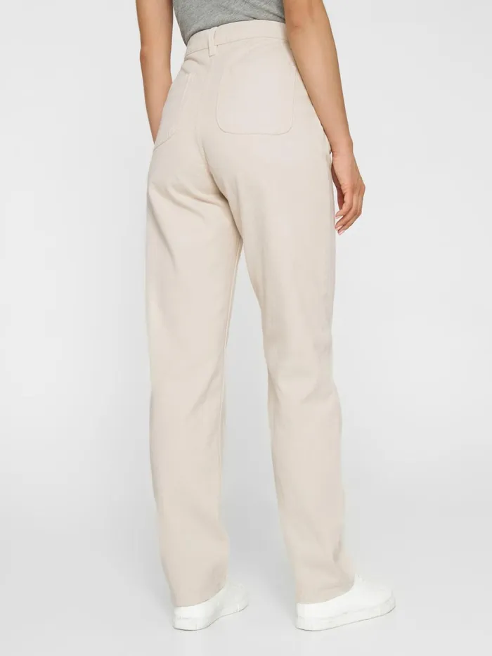 KnowledgeCotton Apparel Pants CALLA Tapered Midrise Heavy Twill Workwear Pant Raw Cotton 8211 Women KnowledgeCotton Apparel Pants CALLA Tapered Midrise Heavy Twill Workwear Pant Raw Cotton 8211 Women