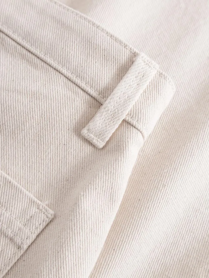 KnowledgeCotton Apparel Pants CALLA Tapered Midrise Heavy Twill Workwear Pant Raw Cotton 8211 Women KnowledgeCotton Apparel Pants CALLA Tapered Midrise Heavy Twill Workwear Pant Raw Cotton 8211 Women