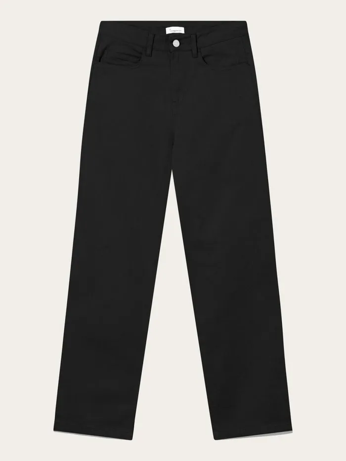 KnowledgeCotton Apparel Pants CHLOE Barrel Highrise Twill 5pocket Pants Black Jet 8211 Women KnowledgeCotton Apparel Pants CHLOE Barrel Highrise Twill 5pocket Pants Black Jet 8211 Women