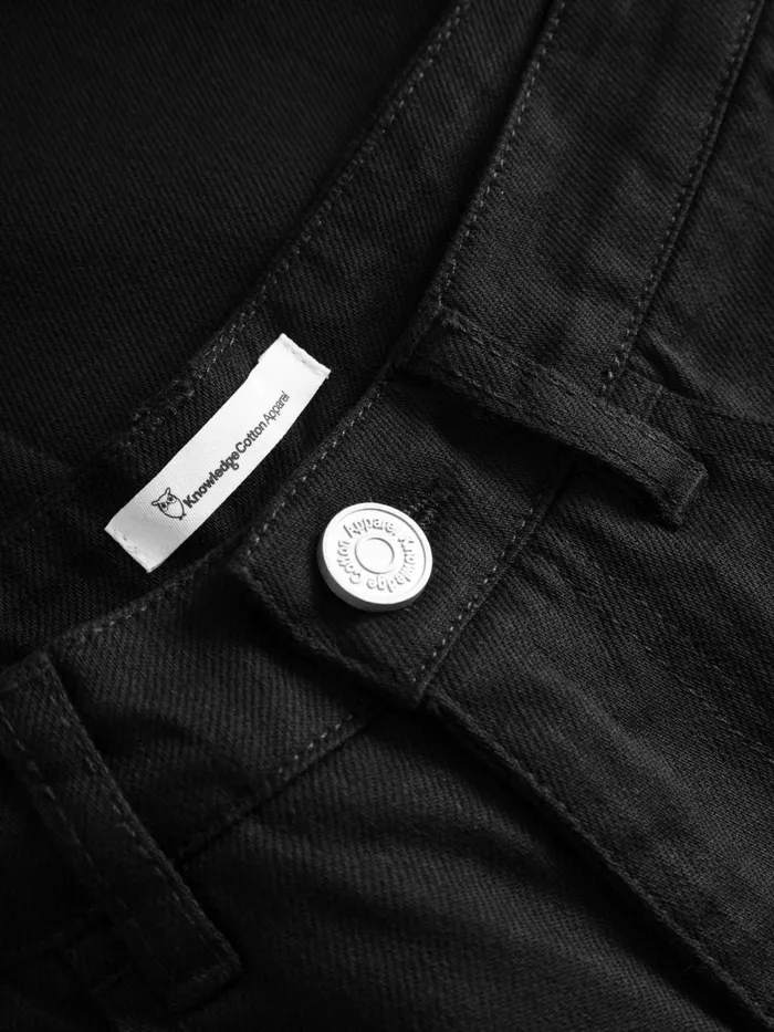 KnowledgeCotton Apparel Pants CHLOE Barrel Highrise Twill 5pocket Pants Black Jet 8211 Women KnowledgeCotton Apparel Pants CHLOE Barrel Highrise Twill 5pocket Pants Black Jet 8211 Women