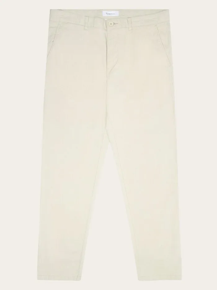 KnowledgeCotton Apparel Pants CHUCK Regular Flannel Chino Pants Light Feather Gray 8211 Men KnowledgeCotton Apparel Pants CHUCK Regular Flannel Chino Pants Light Feather Gray 8211 Men