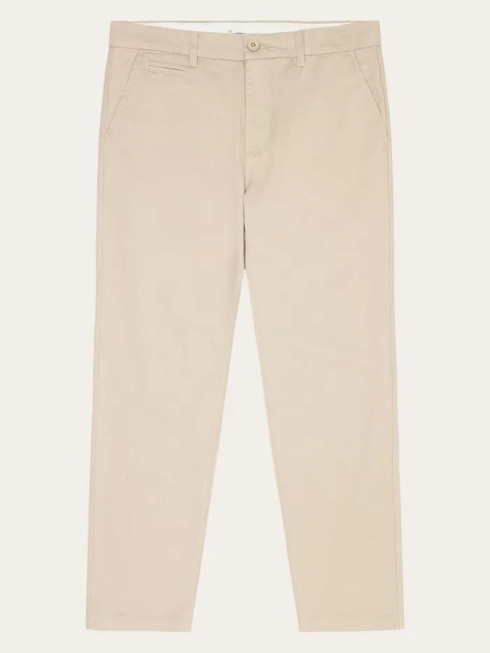 KnowledgeCotton Apparel Pants CHUCK Regular Twill Chino Pants Light Feather Gray 8211 Men