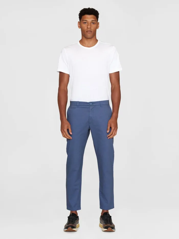 KnowledgeCotton Apparel Pants CHUCK Regular Twill Chino Pants Vintage Indigo 8211 Men KnowledgeCotton Apparel Pants CHUCK Regular Twill Chino Pants Vintage Indigo 8211 Men