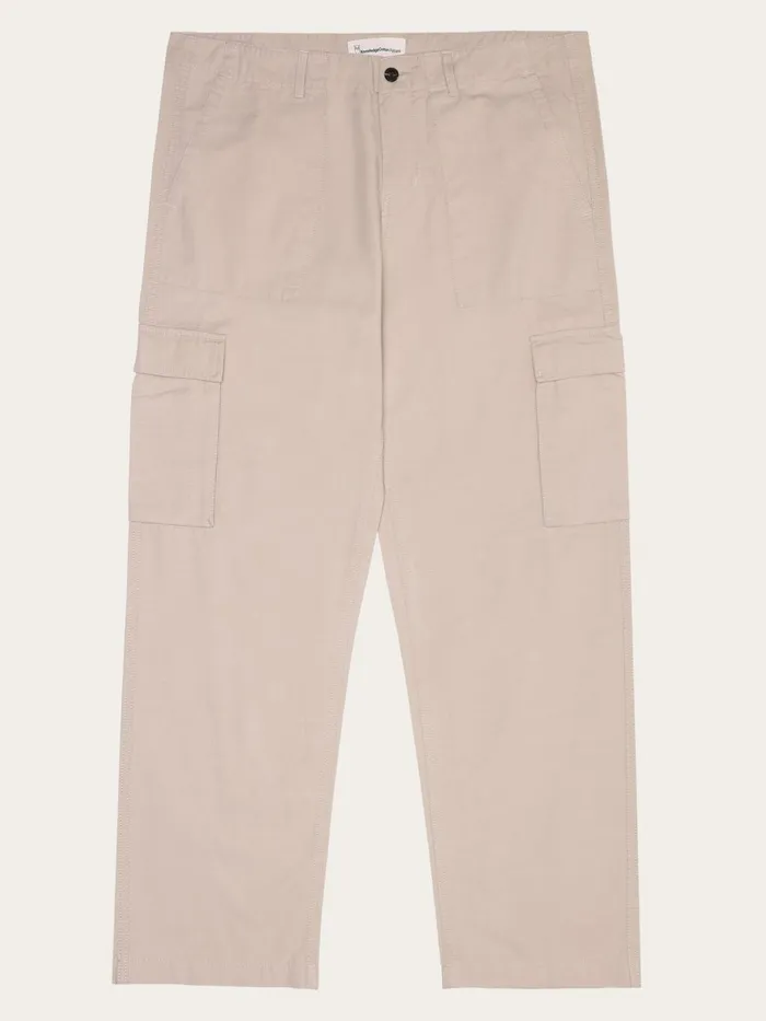 KnowledgeCotton Apparel Pants FLINT Wide Slub Yarn Pants Gotsvegan 8211 Men