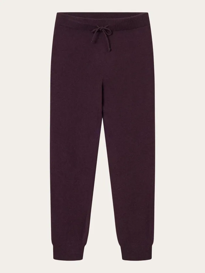KnowledgeCotton Apparel Pants JADE Hybrid Knitted Jog Pants Chocolate Plum 8211 Women KnowledgeCotton Apparel Pants JADE Hybrid Knitted Jog Pants Chocolate Plum 8211 Women