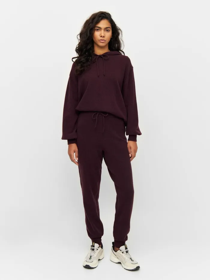 KnowledgeCotton Apparel Pants JADE Hybrid Knitted Jog Pants Chocolate Plum 8211 Women KnowledgeCotton Apparel Pants JADE Hybrid Knitted Jog Pants Chocolate Plum 8211 Women