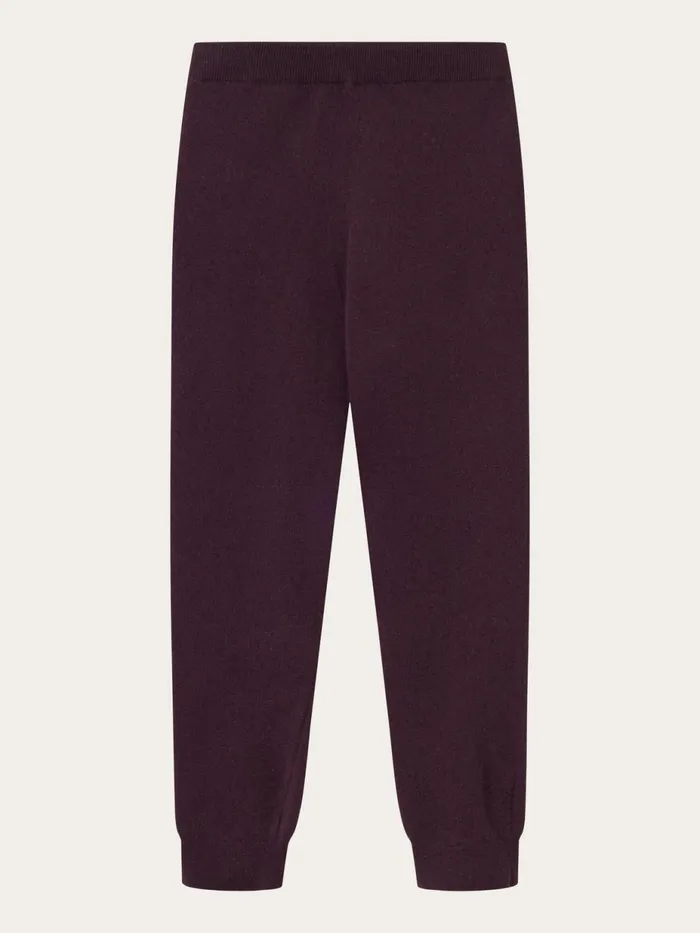 KnowledgeCotton Apparel Pants JADE Hybrid Knitted Jog Pants Chocolate Plum 8211 Women KnowledgeCotton Apparel Pants JADE Hybrid Knitted Jog Pants Chocolate Plum 8211 Women