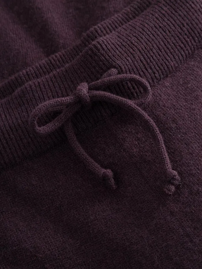 KnowledgeCotton Apparel Pants JADE Hybrid Knitted Jog Pants Chocolate Plum 8211 Women KnowledgeCotton Apparel Pants JADE Hybrid Knitted Jog Pants Chocolate Plum 8211 Women