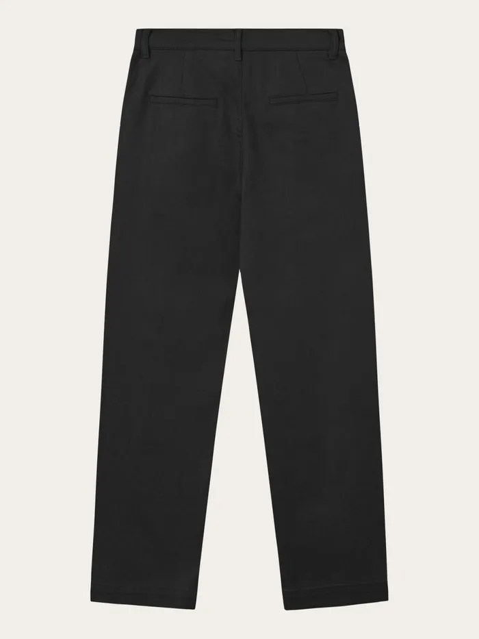 KnowledgeCotton Apparel Pants POSEY Wide Highrise Twill Pants Black Jet 8211 Women KnowledgeCotton Apparel Pants POSEY Wide Highrise Twill Pants Black Jet 8211 Women