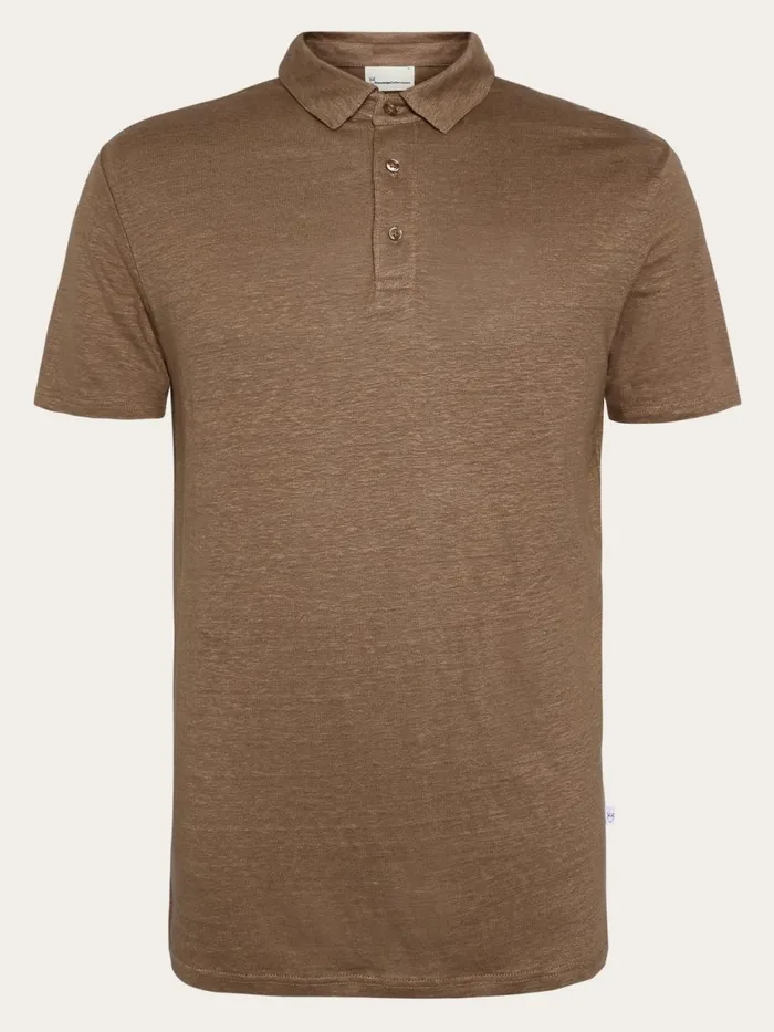 KnowledgeCotton Apparel Polo Shirts Linen Polo Tuffet 8211 Men