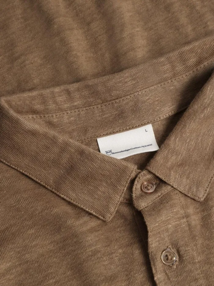 KnowledgeCotton Apparel Polo Shirts Linen Polo Tuffet 8211 Men KnowledgeCotton Apparel Polo Shirts Linen Polo Tuffet 8211 Men