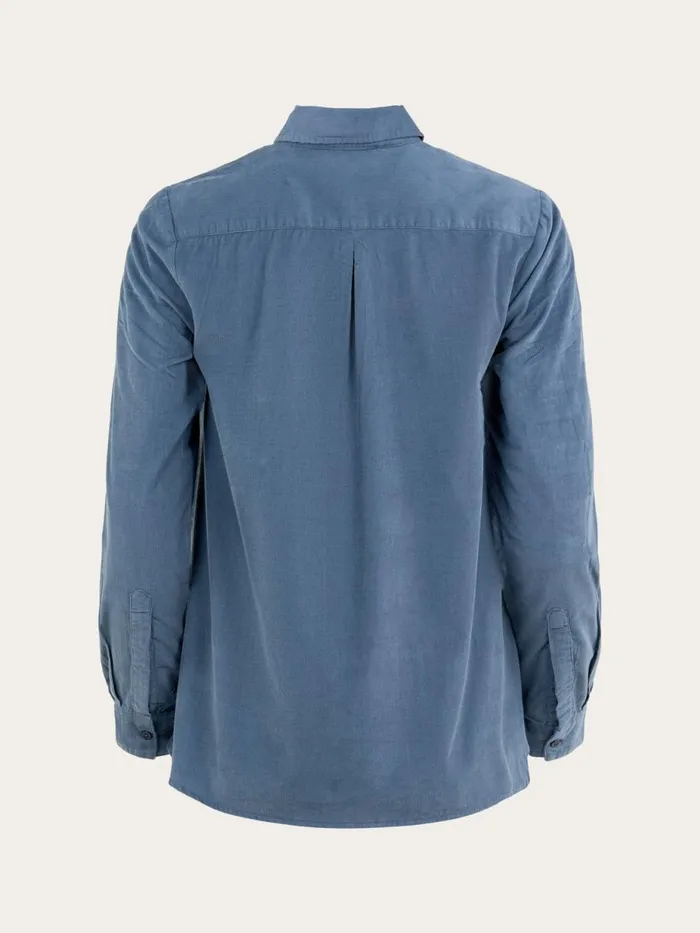 KnowledgeCotton Apparel Shirts Ashape Corduroy Shirt China Blue 8211 Women KnowledgeCotton Apparel Shirts Ashape Corduroy Shirt China Blue 8211 Women