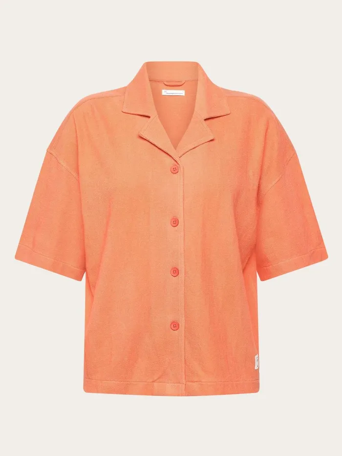 KnowledgeCotton Apparel Shirts Boucl Short Sleeved Shirt Gotsvegan 8211 Women KnowledgeCotton Apparel Shirts Boucl Short Sleeved Shirt Gotsvegan 8211 Women