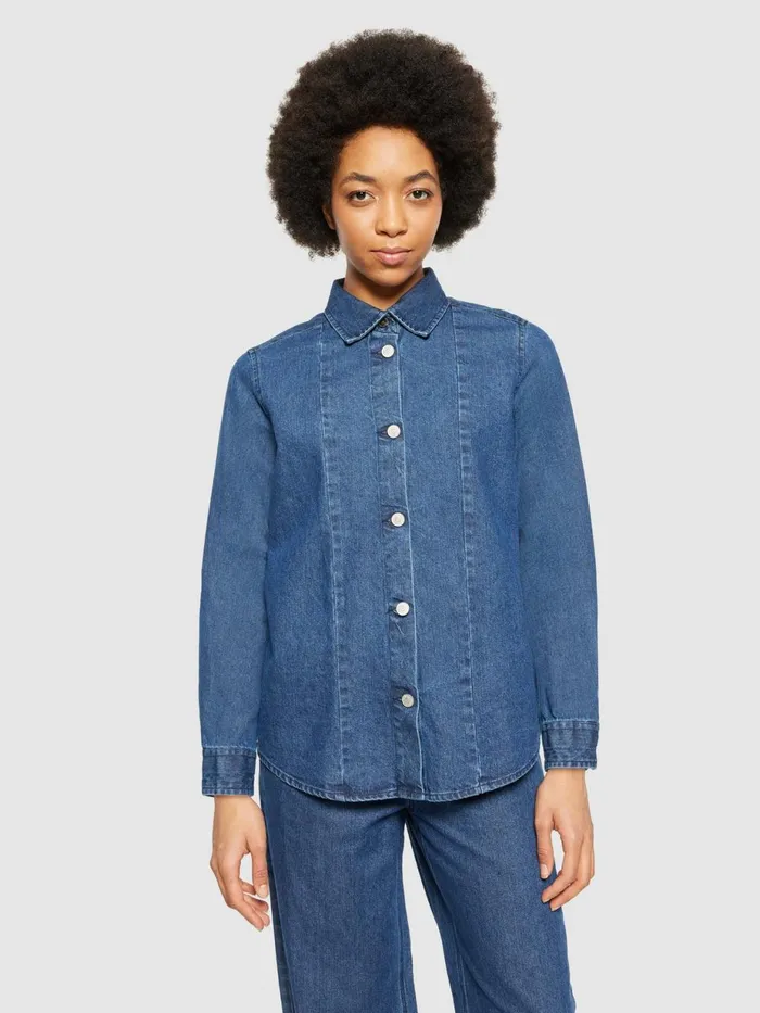 KnowledgeCotton Apparel Shirts Denim Shirt Gotsvegan 8211 Women KnowledgeCotton Apparel Shirts Denim Shirt Gotsvegan 8211 Women