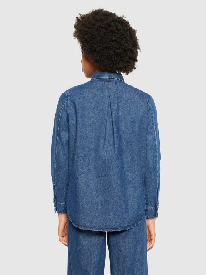 KnowledgeCotton Apparel Shirts Denim Shirt Gotsvegan 8211 Women KnowledgeCotton Apparel Shirts Denim Shirt Gotsvegan 8211 Women