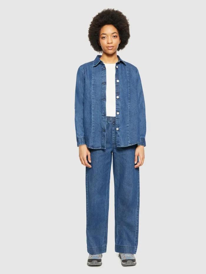 KnowledgeCotton Apparel Shirts Denim Shirt Gotsvegan 8211 Women KnowledgeCotton Apparel Shirts Denim Shirt Gotsvegan 8211 Women