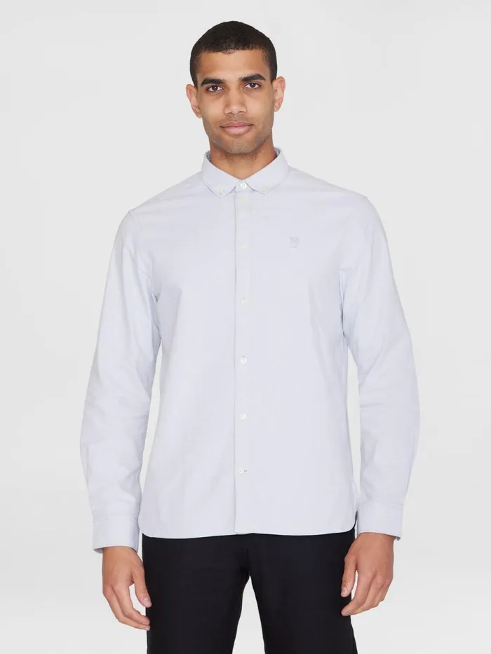 KnowledgeCotton Apparel Shirts Harald Small Owl Oxford Regular Fit Shirt Gotsvegan 8211 Men KnowledgeCotton Apparel Shirts Harald Small Owl Oxford Regular Fit Shirt Gotsvegan 8211 Men