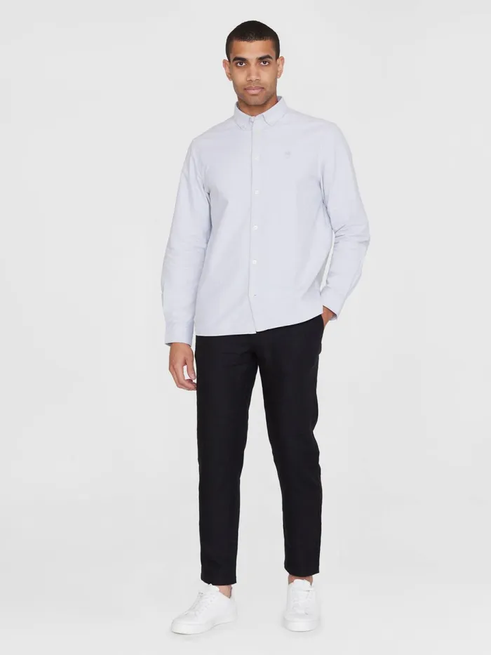 KnowledgeCotton Apparel Shirts Harald Small Owl Oxford Regular Fit Shirt Gotsvegan 8211 Men KnowledgeCotton Apparel Shirts Harald Small Owl Oxford Regular Fit Shirt Gotsvegan 8211 Men