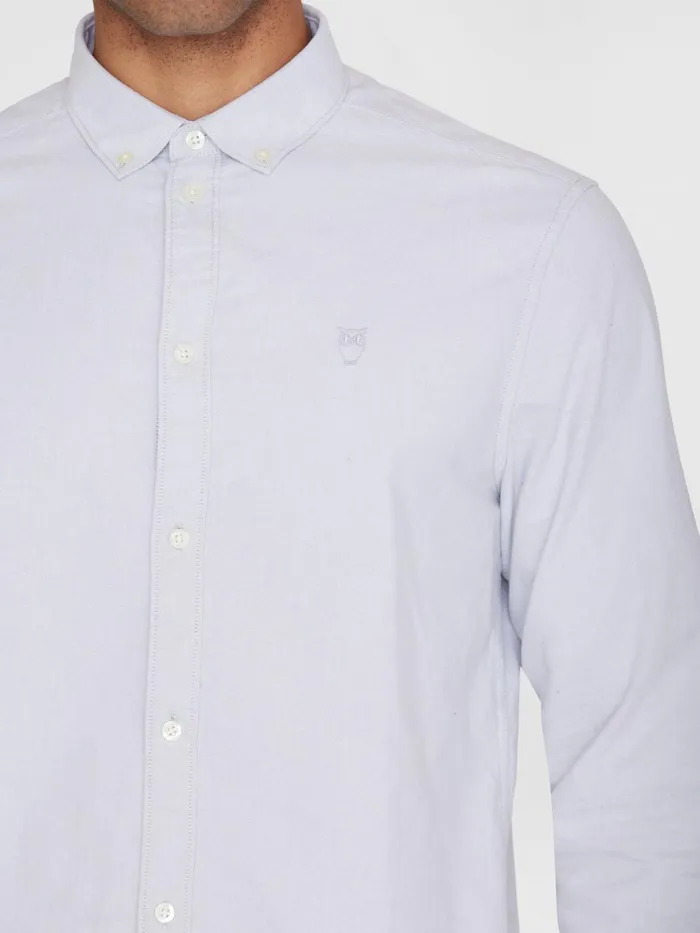 KnowledgeCotton Apparel Shirts Harald Small Owl Oxford Regular Fit Shirt Gotsvegan 8211 Men KnowledgeCotton Apparel Shirts Harald Small Owl Oxford Regular Fit Shirt Gotsvegan 8211 Men