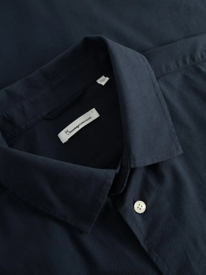 KnowledgeCotton Apparel Shirts Loose Fit Oxford Shirt Total Eclipse 8211 Men KnowledgeCotton Apparel Shirts Loose Fit Oxford Shirt Total Eclipse 8211 Men